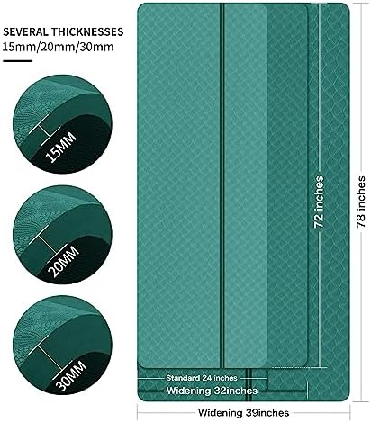 nuveti Large Exercise Mat - 15mm/20mm/30mm Thick Yoga Mat | Workout Mat for Fitness, Yoga, Pilates, Stretching & Floor Exercises for Women & Men with Free Carrying Bag