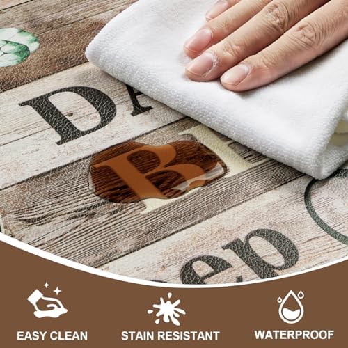 Likiyol Sunflower Kitchen Rugs Set of 2 Farmhouse Kitchen Mats for Floor Anti Fatigue Mats for Kitchen Floor, Butterfly Floral Kitchen Rugs Non Slip Washable Kitchen Floor Mats, 18''x 30''+18''x 48''