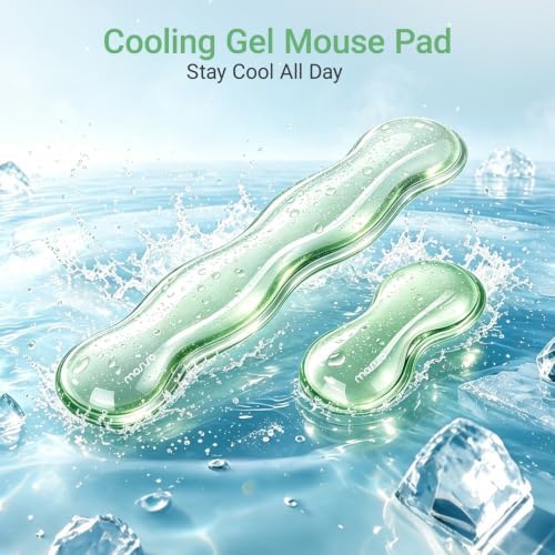 MOSISO Gel Wrist Rests for Keyboard and Mouse, Mint Green