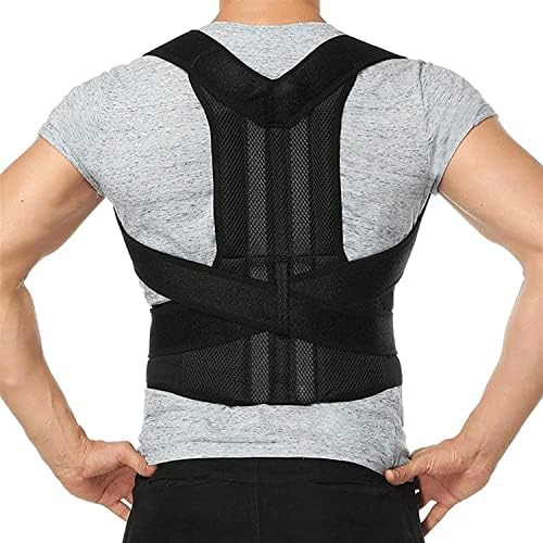 Posture Corrector Full Back Support Brace for Women Men Upper and Lower Back Pain Relief Thoracic Kyphosis Rounded Shoulders Compression Vest Back Posture (Color : Black, Size : X-Large)