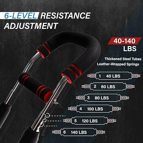 Twister Arm Trainer - Chest Workout Equipment for Home Gym, Forearm Trainer & Muscle Exerciser for Men and Women, Portable Home Workout Strength Training, Upper Body Exercise Bar