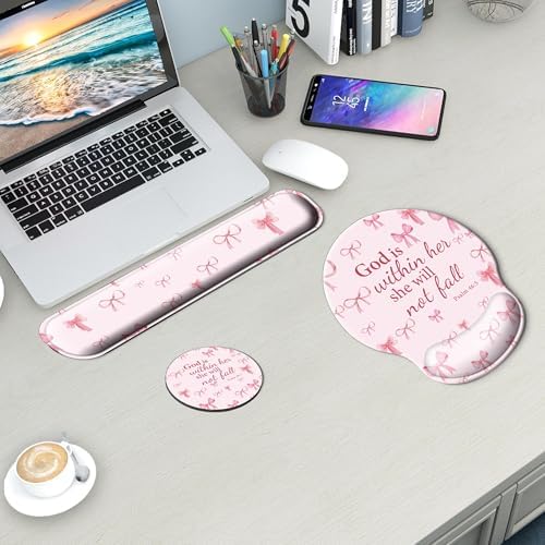 Mouse Pad and Keyboard Wrist Rest Support,Ergonomic Mouse Pad Set