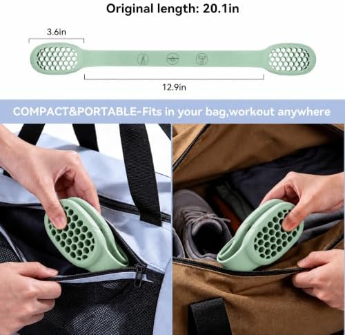 Resistance Band for Women, Silicone Shoulder Opener Back Stretcher,Stretch Bands for Exercise, Pull Exerciser for Posture Correction, Hand Grip Strengthener for Home Gym Office Travel
