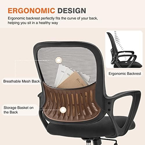 Sweetcrispy Home Office Managerial Executive Chair with Ergonomic Design