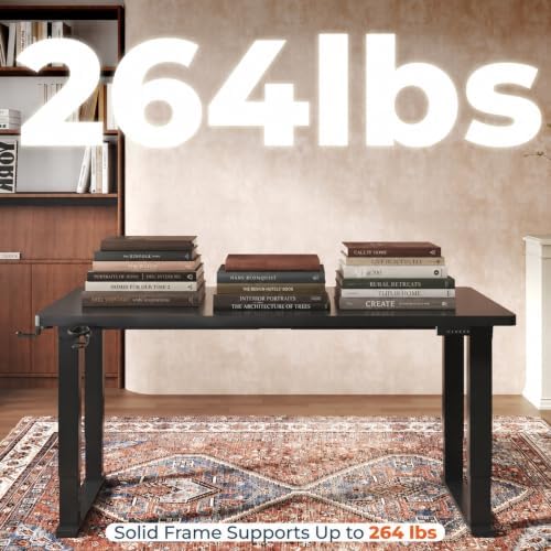 63'x28'' 4 Leg Dual Motor Standing Desk for Home Office