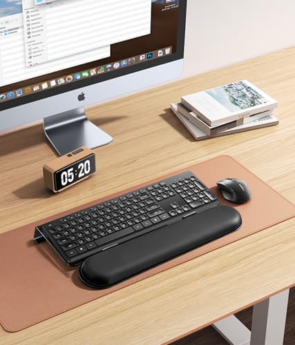 JIKIOU Computer Keyboard Wrist Rest Stand with Wrist Pad for Desktop Black