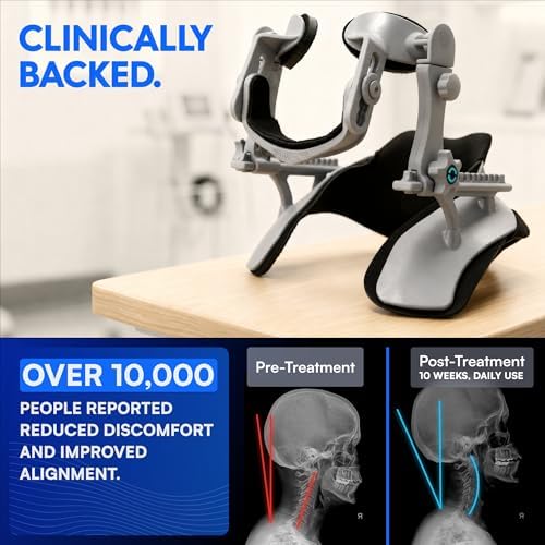 Forward Head Posture Corrector Neck Collar – Cervical Traction Brace for Text Neck, Neck Pain Relief, Spine Alignment, Cervical Lordosis Support, Posture Correction Device (Large)