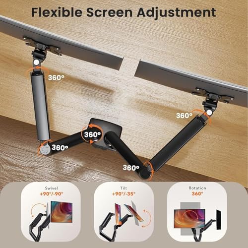 Dual Monitor Stand for 17-32 Inch Computer Screens up to 22lbs