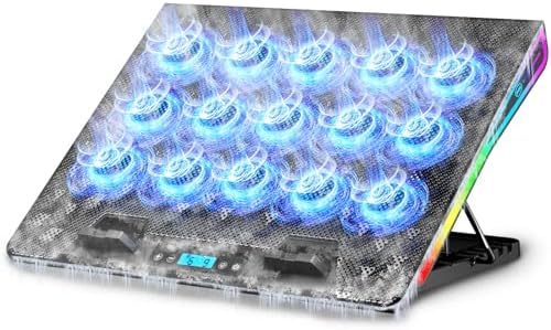 AICHESON Laptop Fan Cooling Pad 15 Fans for Up to 18 inch Gaming Laptops