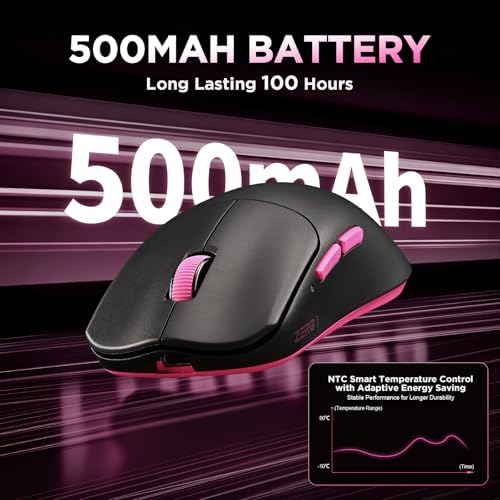 Zero1 Pro Wireless Mouse,Tri-Mode Gaming Mouse, 24K DPI Black Mouse
