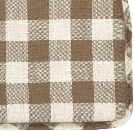 Klear Vu The Gripper Non-Slip Linen Check Dining Kitchen Chair Pads, 16" x 15", Set of 6, Liza Check Taupe