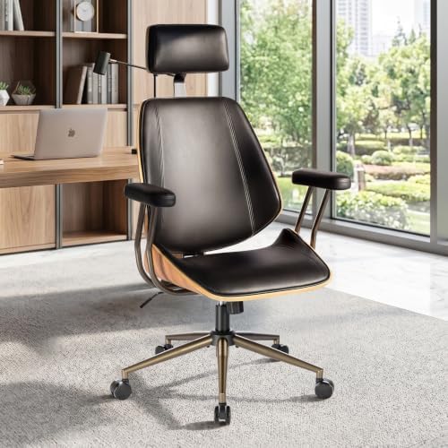 High Back Ergonomic Office Chair, with Headrest & Arms, Black