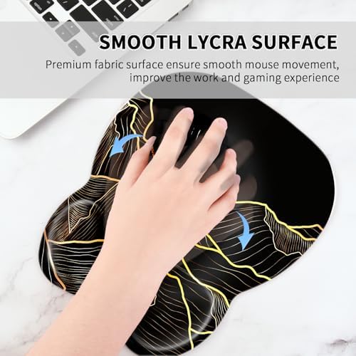 EooCoo Ergonomic Mouse Pad with Wrist Rest, Memory Foam Support Mousepad