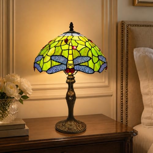 Table Lamp Compatible with Tiffany Style Green Dragonfly Lamp