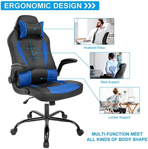Meet perfect Ergonomic Gaming Chair with Lumbar Support, Blue