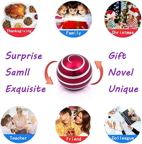 Desk-Kinetic-Toys Cool-Gadgets for Fidget: Cool-Stuff-Thing Game Toy for Adult Teen Children Kid, Stress Relief Optical-Illusion Gifts for Office School Home Man Women Christmas Spinning 180 Seconds