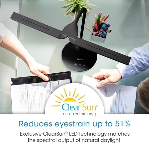 OttLite Pivot LED Desk Lamp, Black