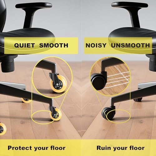 Office Chair Wheels Replacement Rubber Chair Casters Heavy Duty
