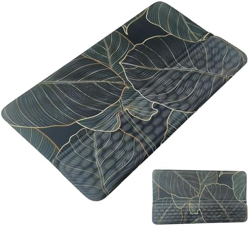 Keyboard Stand with Wrist Rest Green Leaves Keyboard Pad with Wrist Support Keyboard Wrist Rest for Computer Keyboard Stand for Desktop Ergonomic Keyboard Tilt Riser for Desk Office Home Gaming Room