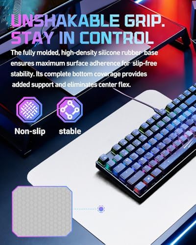 Glass Gaming Mouse Pad for FPS Gaming, Balanced Speed & Control, Tempered Glass Mousepad with Micro-Etched Surface, Anti-Slip Base for Valorant, CS2 & Office, White, 16.2 x 12.2 in