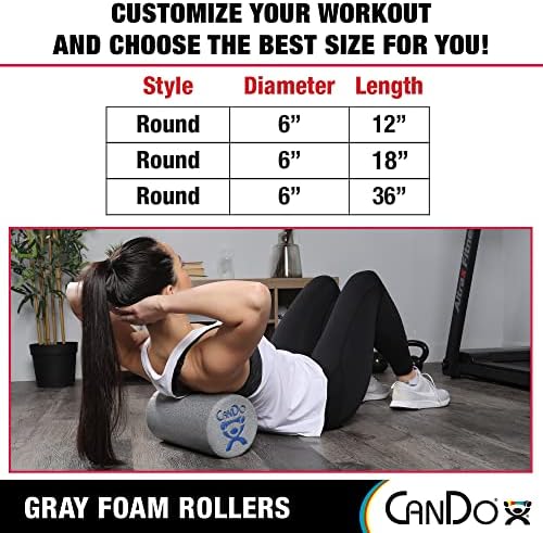 CanDo-30-2500 Plus Foam Roller, 6" X 36", Round