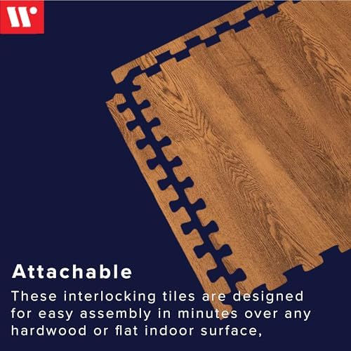 Forest Floor Farmhouse 3/8 Inch Thick Printed Foam Tiles, Premium Wood Grain Interlocking Foam Floor Mats, Anti-Fatigue Flooring – Stylish Flooring Solution