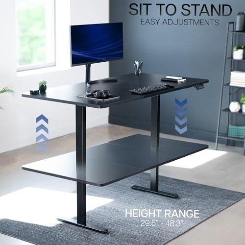 VIVO Black 71 x 36 in Standing Desk, DESK-KIT-E2B7B-36