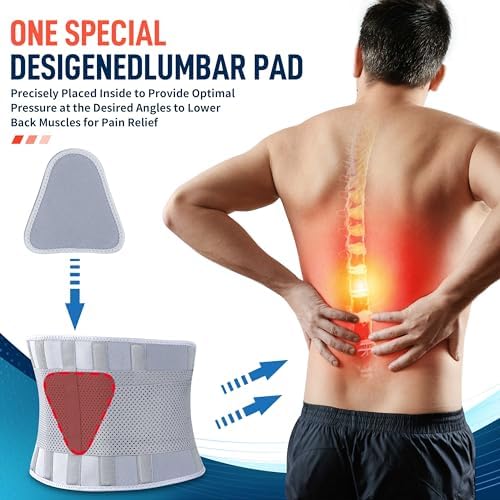 FEATOL Back Brace for Women & Men, Lower Back, Sciatica Pain Relief