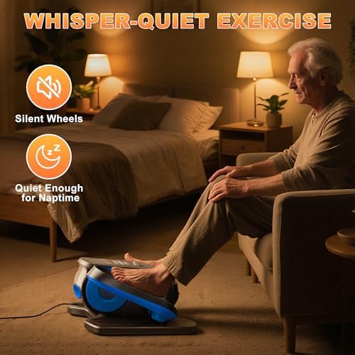 Low Impact Mini Under Desk Elliptical Quiet Electric Leg Exerciser