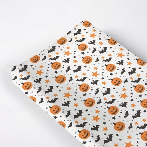 Halloween Pumpkin Bats Stars Pattern Baby Changing Pad Cover, Unisex Fall Winter Holiday Nursery Diaper Changing Table Pad Mat Sheet for Boys Girls-16x32