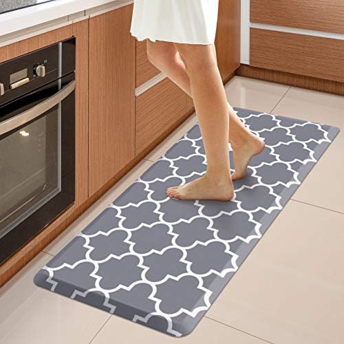 WISELIFE Kitchen Mats and Rugs Cushioned Anti-Fatigue, 17.3"x 39", Grey