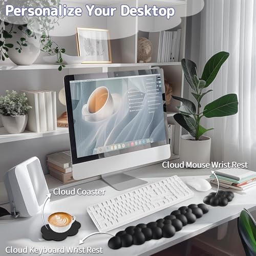 Sushret Cloud Wrist Rest for Keyboard and Mouse, Cloud Keyboard Wrist Rest