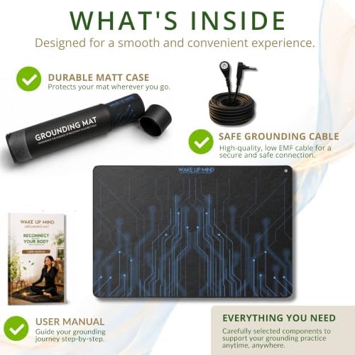 Grounding Mat for Bed & Feet, Conductive Earthing Pad for Home