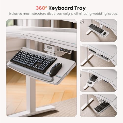 EUREKA ERGONOMIC Gaming Desk, 72" Electric Standing Desk, Dual Motor