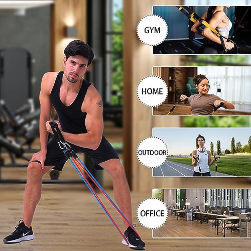 Resistance Bands with Handles and Door Anchor for Home Workouts