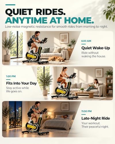 Exercise Bike for Home, Under 20 dB Quiet Magnetic Stationary Bike