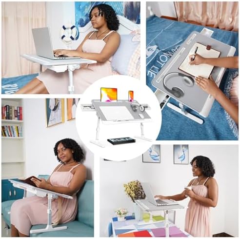 KLEAR Foldable Laptop Bed Tray Desk with Extral Drawstring Bag
