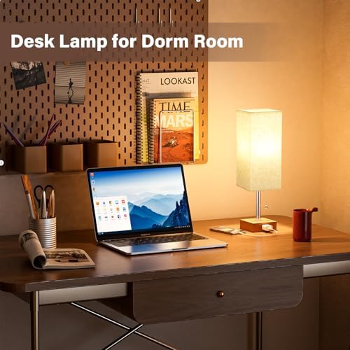 Fenmzee Bedside Lamp for Bedroom Set of 2 - Small Table Lamp for Nightstand