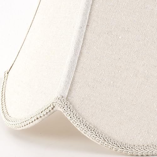 GO&SO Lamp Shades 1Pc,6" x 13" x 10.6",Scalloped Lamp Shade,Beige Petals