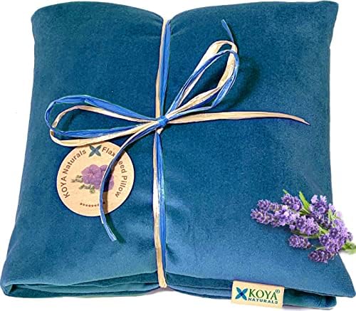 KOYA Naturals Soft Velvet Flax Seed Lavender Pillow Microwave Heating Pad