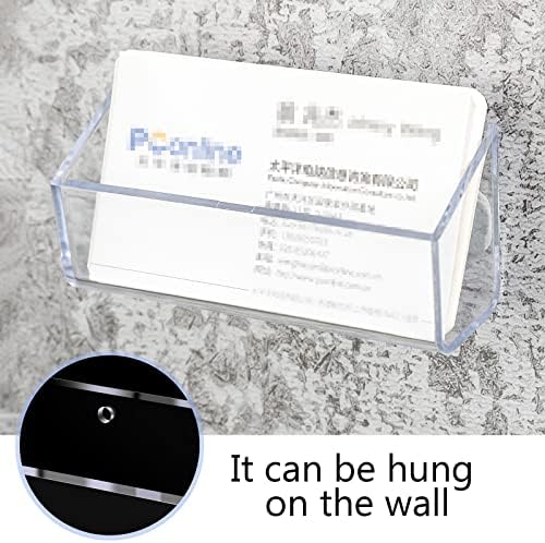 Eersida 8 Pcs Acrylic Business Card Holder for Wall Mount or Place on Desk