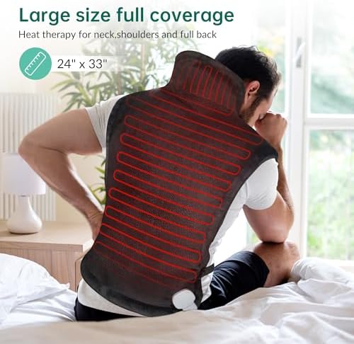 Snailax Heating Pad for Neck & Shoulders and Back, FSA Eligible, 24 x 33