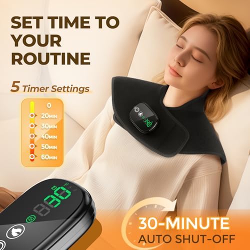 Neck and Shoulder Heating Pad for Pain Relief Cordless