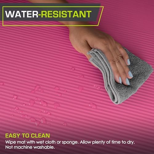 ProsourceFit Extra Thick Yoga and Pilates Mat, 71-inch Long High Density Exercise Mat with Comfort Foam and Carrying Strap