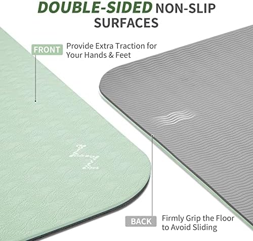 CAMBIVO Extra Wide Yoga Mat for Women and Men (72"/84"x 32"x 1/4") TPE Workout Mat, Non-slip Large Exercise Fitness Mat for Yoga, Pilates, Workout