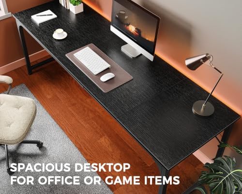 Huuger Computer Desk, 86.6 Inch Home Office Desk