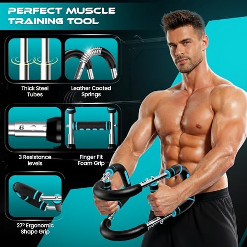 Twister Arm Trainer, Adjustable Dual Resistance (30-90, 90-120 Lbs) Upper Body Chest Exerciser And Hand Grip Strength Trainer, Portable Training Equipment For Chest & Arm Workout, Best For Home Gym