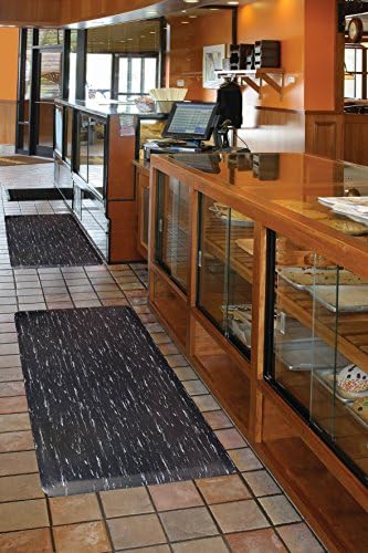 NoTrax 470S3660BL 470-Marble Sof-Tyle 3' x 5' Black Anti-Fatigue Mat with
