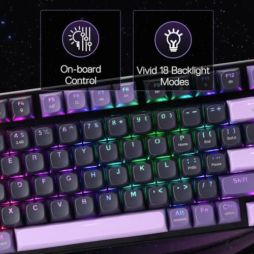 Redragon K740 PRO Wireless RGB Gaming Keyboard, Aluminum Base & Knob, 95%