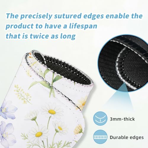Small Mouse pad, with Edge-Sewn Design, extends Service Life by Twice, occupying the Optimal Size for the Mouse and Wrist Position. (Beautiful Flowers)